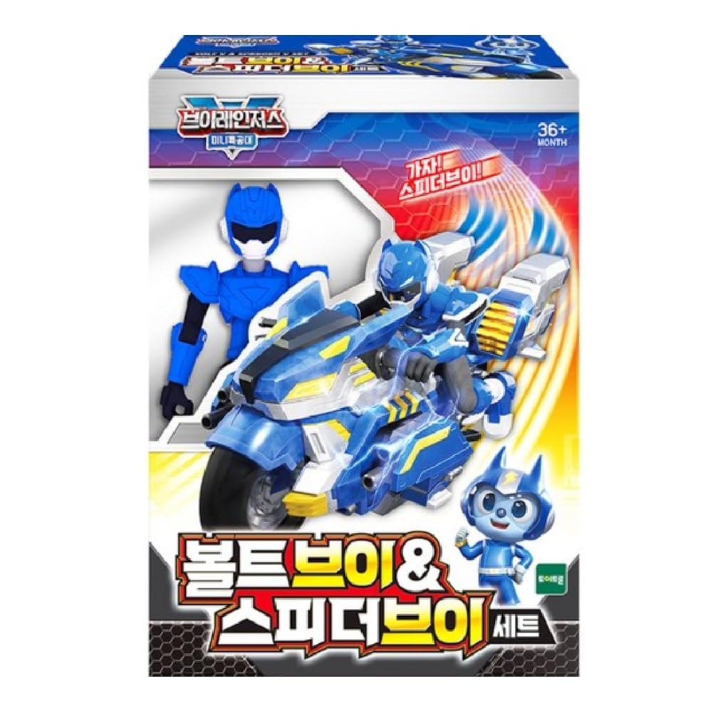 Mini Force V Rangers Volt V & Speeder V Figure Set Bike Kids Toy Bolt, Korea TV