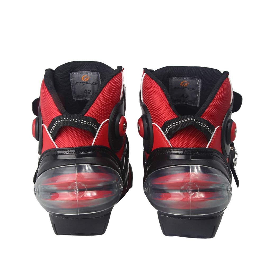 Motorradstiefel Sportstiefel aus Leder mit aufgesetzten Hartschalenprotektoren