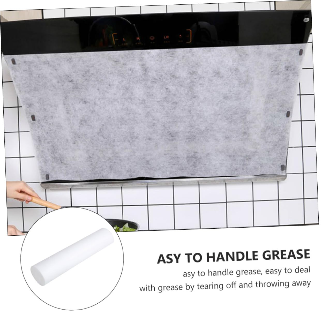 SHINEOFI Carta Assorbente Decorativa per Olio Carta Assorbente da Cucina Tampone per Olio per Cappe di Cucina di Ricambio per Filtro per Cappa Assorbenti per Cucinare