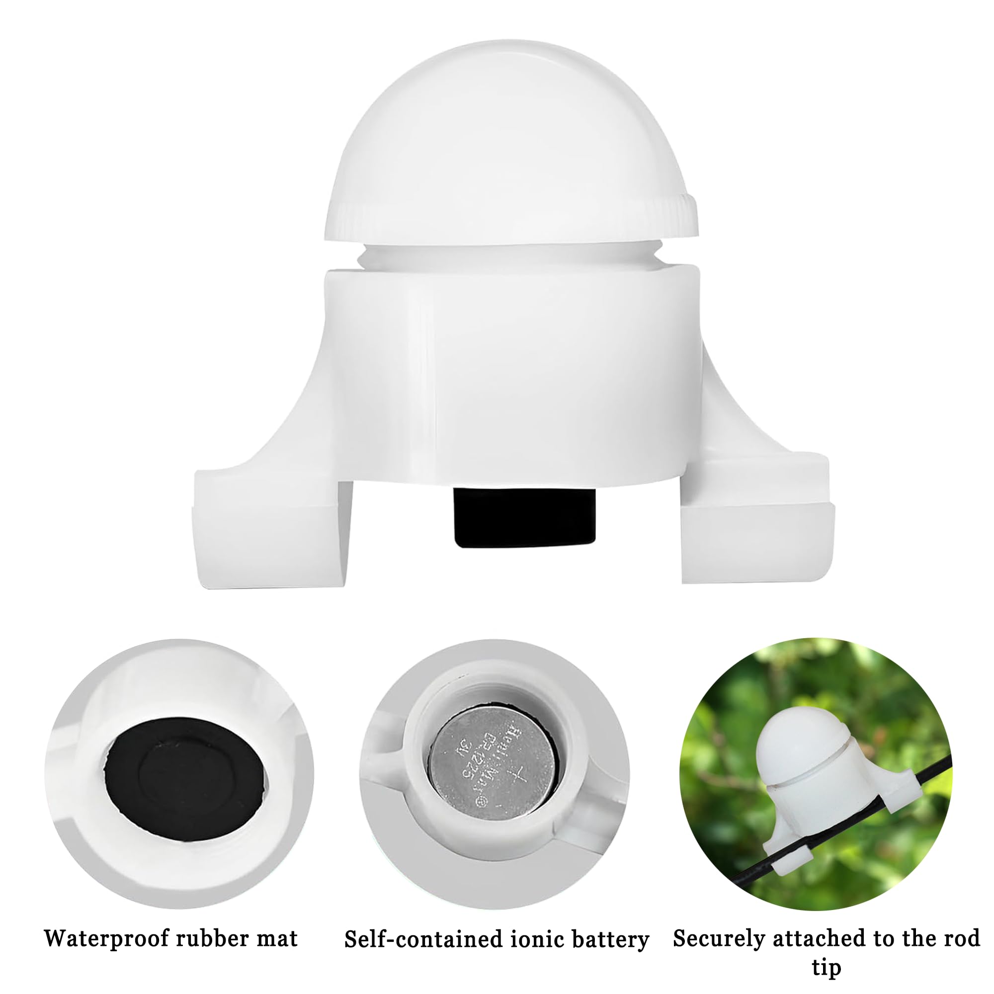 HRGOYY 4 Indicadores De Picada Electrónicos, Alarma De Picada De Pesca, Alarma De Picada LED, Para Puntas De Caña, Pesca Diurna/nocturna, Alarma Para Caña De Pescar