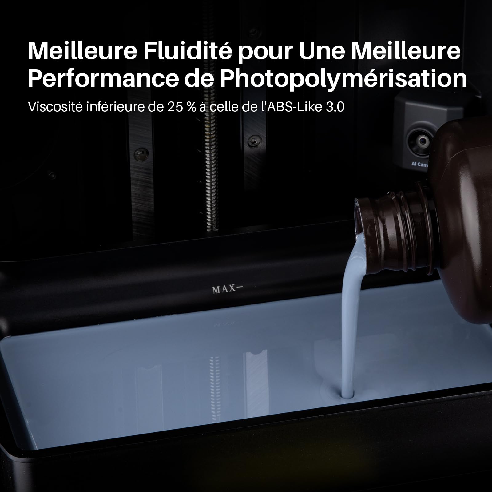 ELEGOO ABS-Like 3.0+ Résine Imprinmante 3D, Blanc 2000g, Résine ABS Like 3.0 Plus à Haute Résistance à la Chaleur, Viscosité et Retrait Faible, Durcissement UV 405nm pour Imprimante 3D MSLA/LCD/DLP