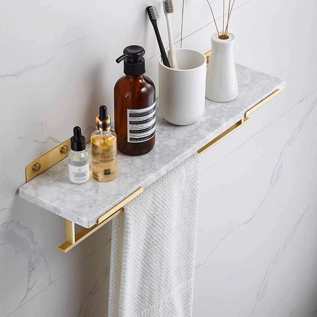 Shower Caddy White Towel Rack Bathroom Accessories Metal Shelf Luxury Marble Bathroom Shelf Wall Bathroom Mirror Front Cosmetic