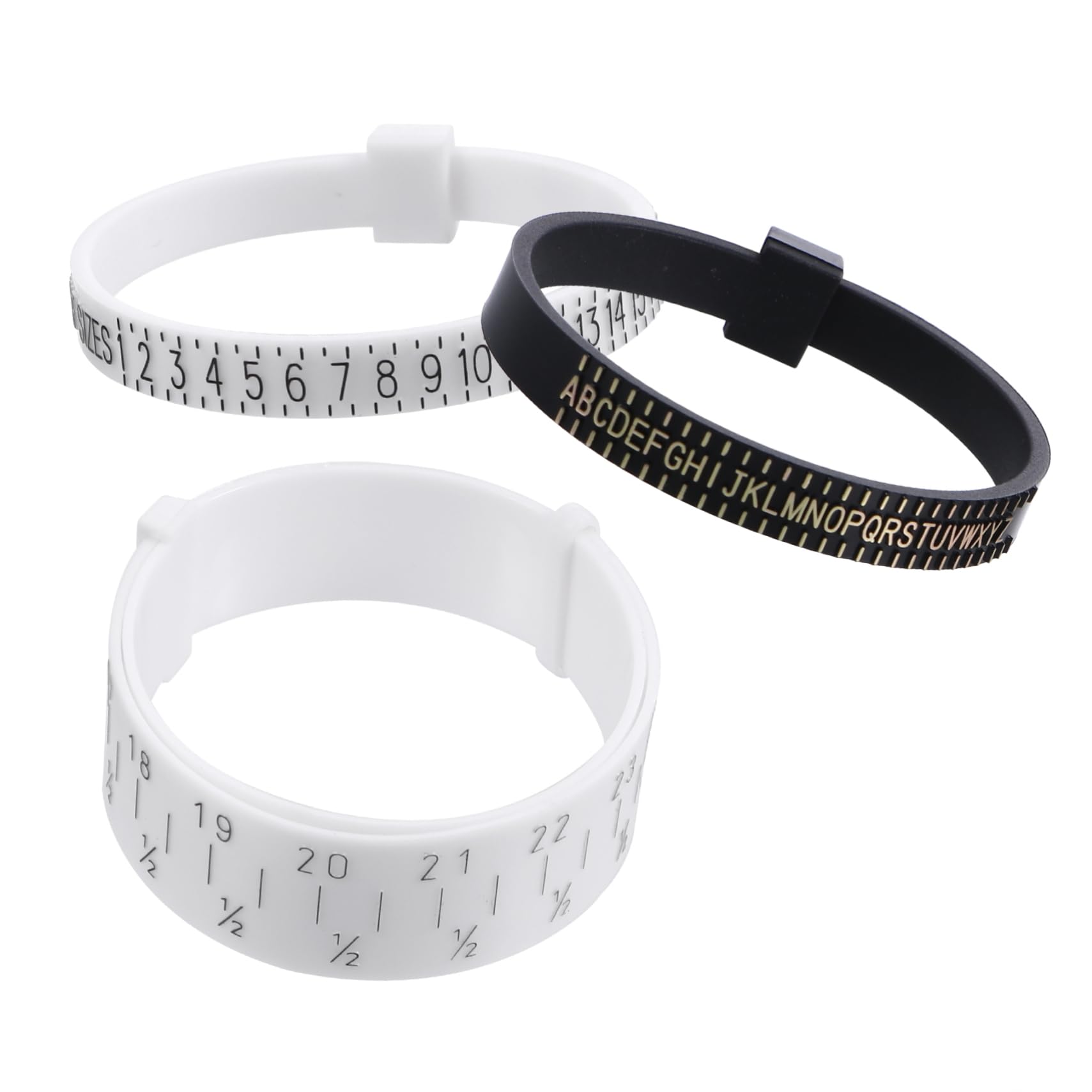 OSALADI 3Pcs Jewelry Measuring Tool Bracelet and Ring Measuring Tools Includes Ring Measuring Finger Gauge for Accurate Measurement