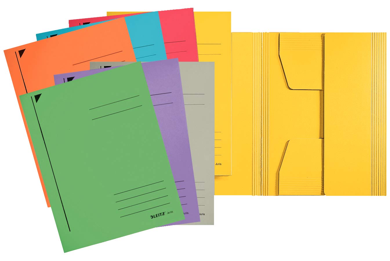Leitz 39240099 Lot de 25 chemises A4 à 3 rabats Idéal pour le transport de documents Capacité env. 250 feuilles Couleurs assorties