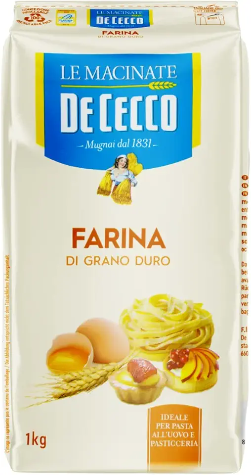 Farinha de Sêmola de Trigo Duro De Cecco Pacote 1kg
