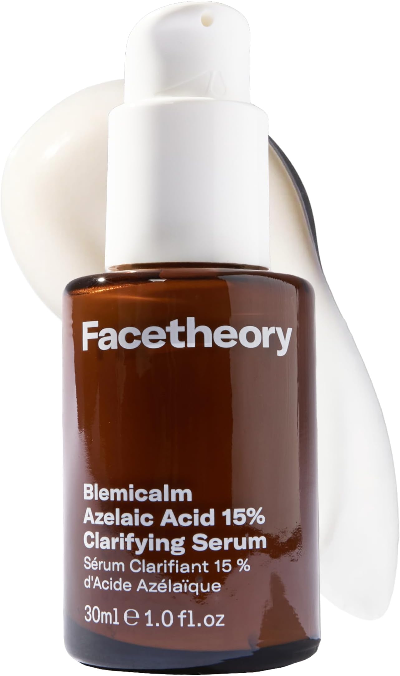 facetheory Blemicalm Azelaic Acid 15% Clarifying Serum (Unscented) - Control Blemishes, Redness & Breakouts with Powerful Azelaic Acid Serum - Azelaic Acid Cream for Clearer Skin (30 ml)