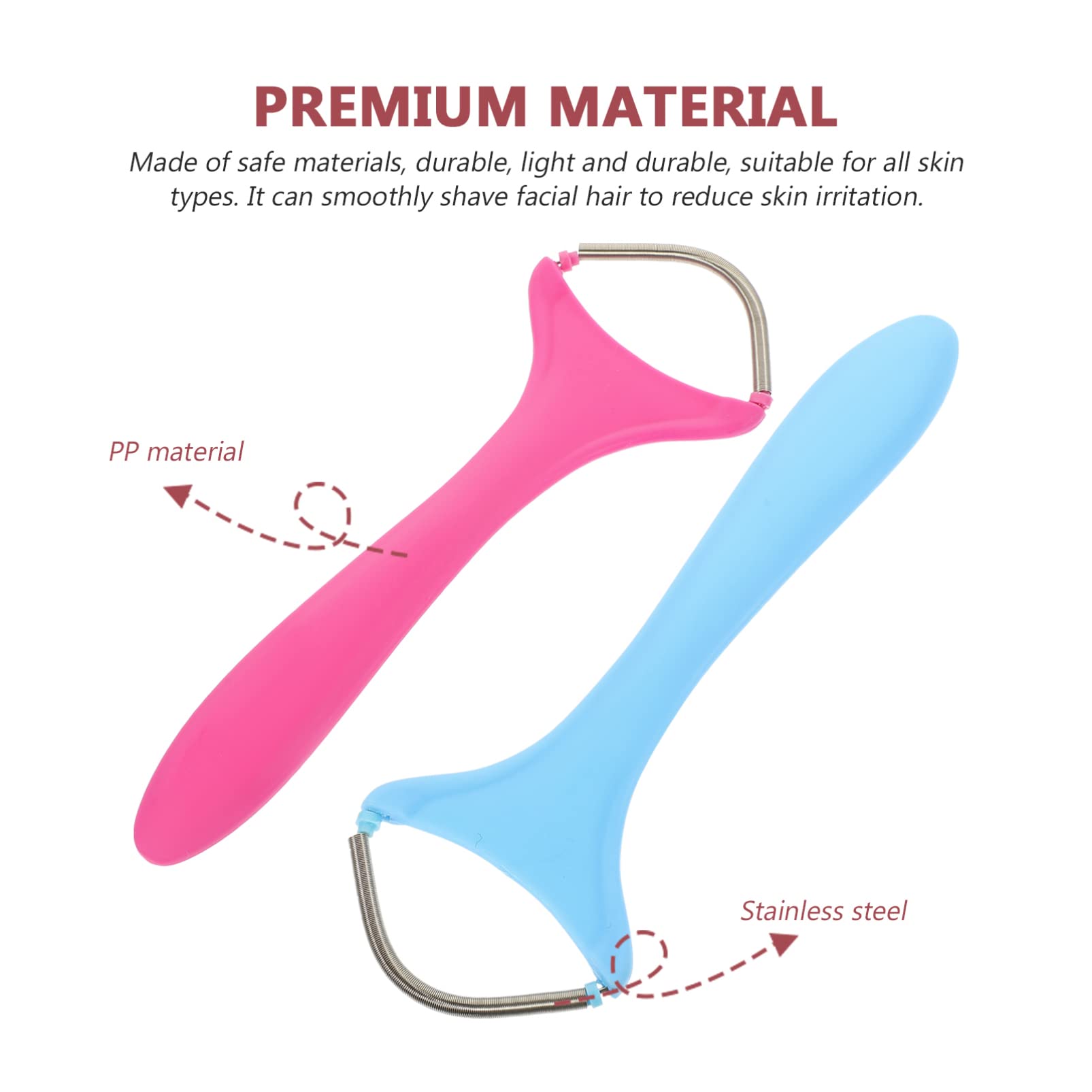 FRCOLOR 2pcs Face Hair Removal Device Painless Hair Remover for Women Threading Tool for Face