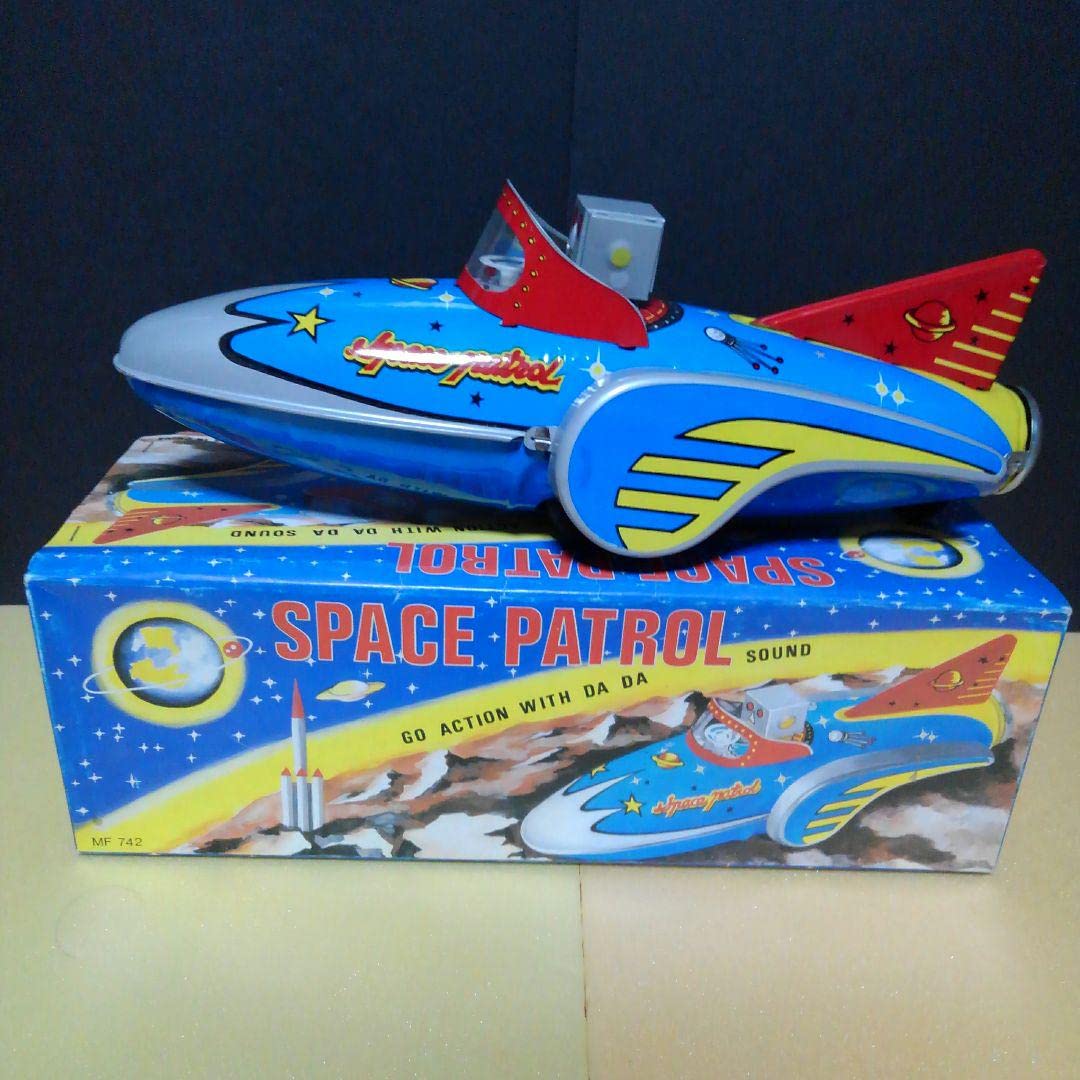 ブリキ　おもちゃ　スペースパトロール　箱付き Amazon.co.jp: ブリキ玩具 ロケット SPACE PATROL : おもちゃ