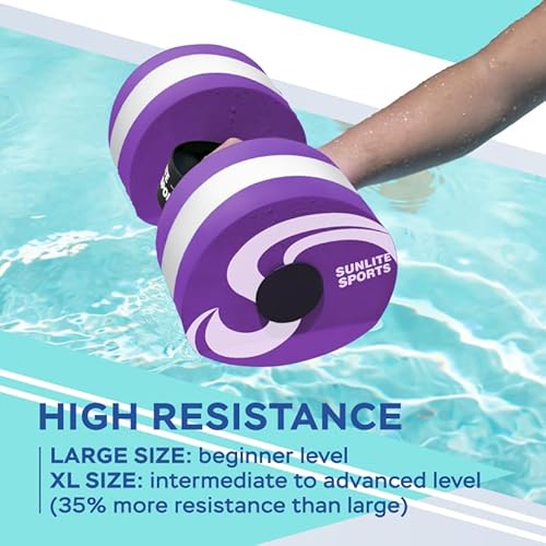 image for Sunlite Sports Water Weights Pool Exercise Dumbbells, Water Aerobic Eq