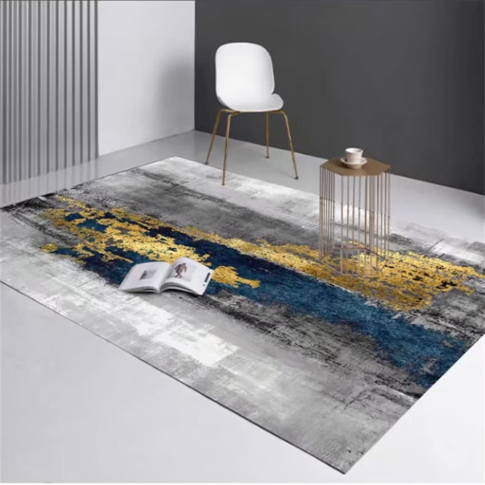 Tapis de terrasse extérieur bleu et salon idéal pour vos dîners d'été