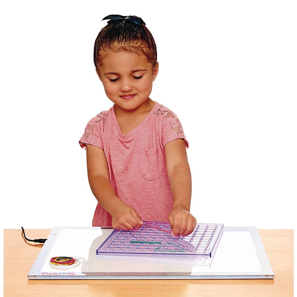 Translucent Double-Sided Geoboards - Set of 6 Boards 144 Rubberbands, Excellerations, 9 inches Square, Safe and Sturdy - Image 3