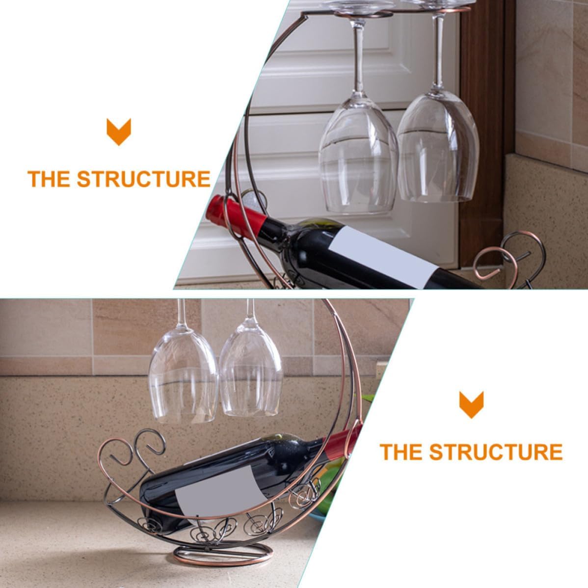 PRETYZOOM Pirate Ship Wine Bottle Holder Iron Display Rack for Bar Counter