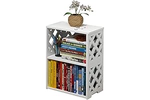 Small White Bookshelf - Perfect for Bedroom, Living Room, and Office