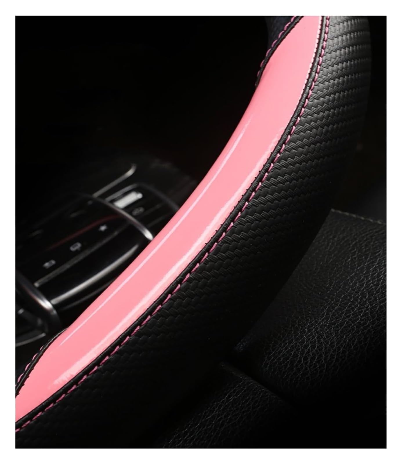 Funda Protectora para Volante de Coche A1 A3 A4 A5 A6 A7 A8 Q2 Q3 Q5 Q7 Q8 S4 S3 S5 S6 S8 Accesorios para Coche Funda para Volante de Coche 38cm
