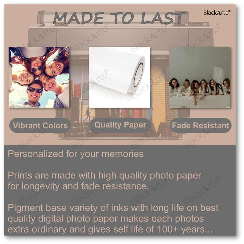 BLACKARTO Photo Print 4x3 Inches Custom Photo Prints Personalized Photo Gifts Standard Size - UNFRAMED Same day Pick up (4" x 3", 48) 4