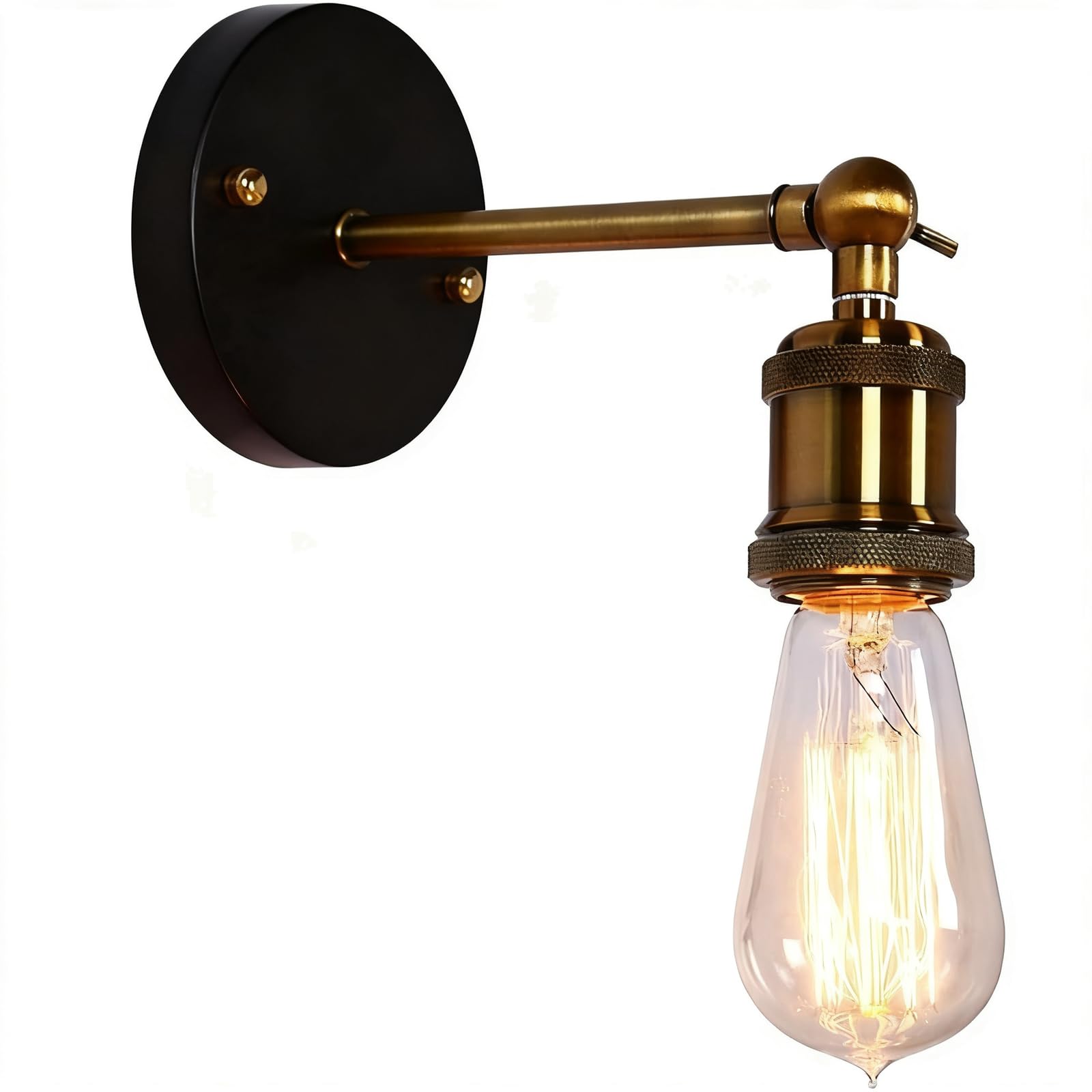 KTUXZCI Vintage Wall Lamp Antique Industrial Sconce with Adjustable Angle Designers Seeking Unique Lighting Solutions Loft E27