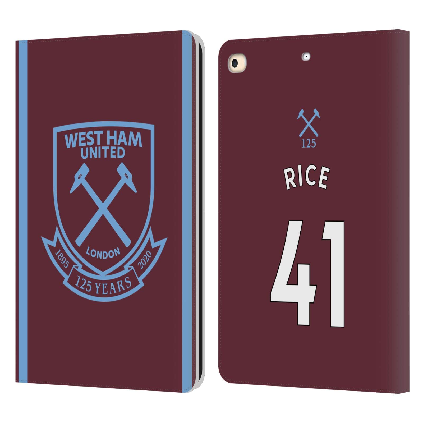 Étui iPad 9.7 anti-rayure West Ham Declan Rice avec support vidéo