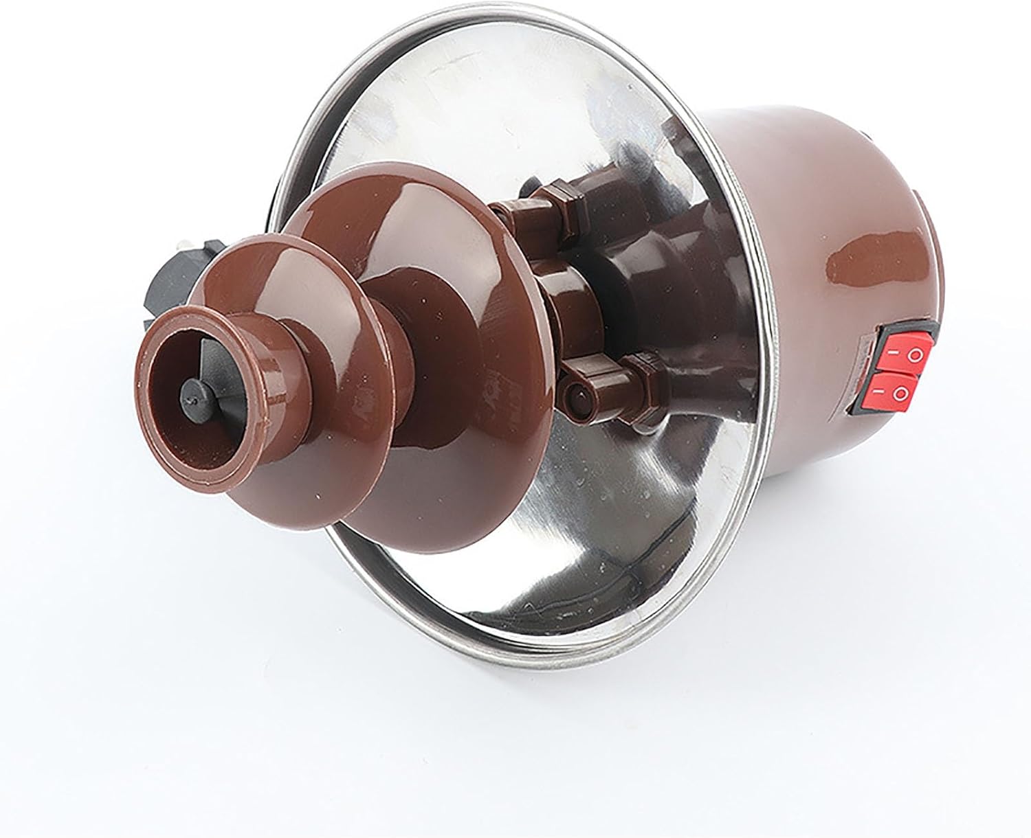 3 Tier Chocolate Fountain Machine DIY Home Heating Small Electric Stainless Chocolate Fondue Set Cheese Warmer Machine Chocolate Waterfall