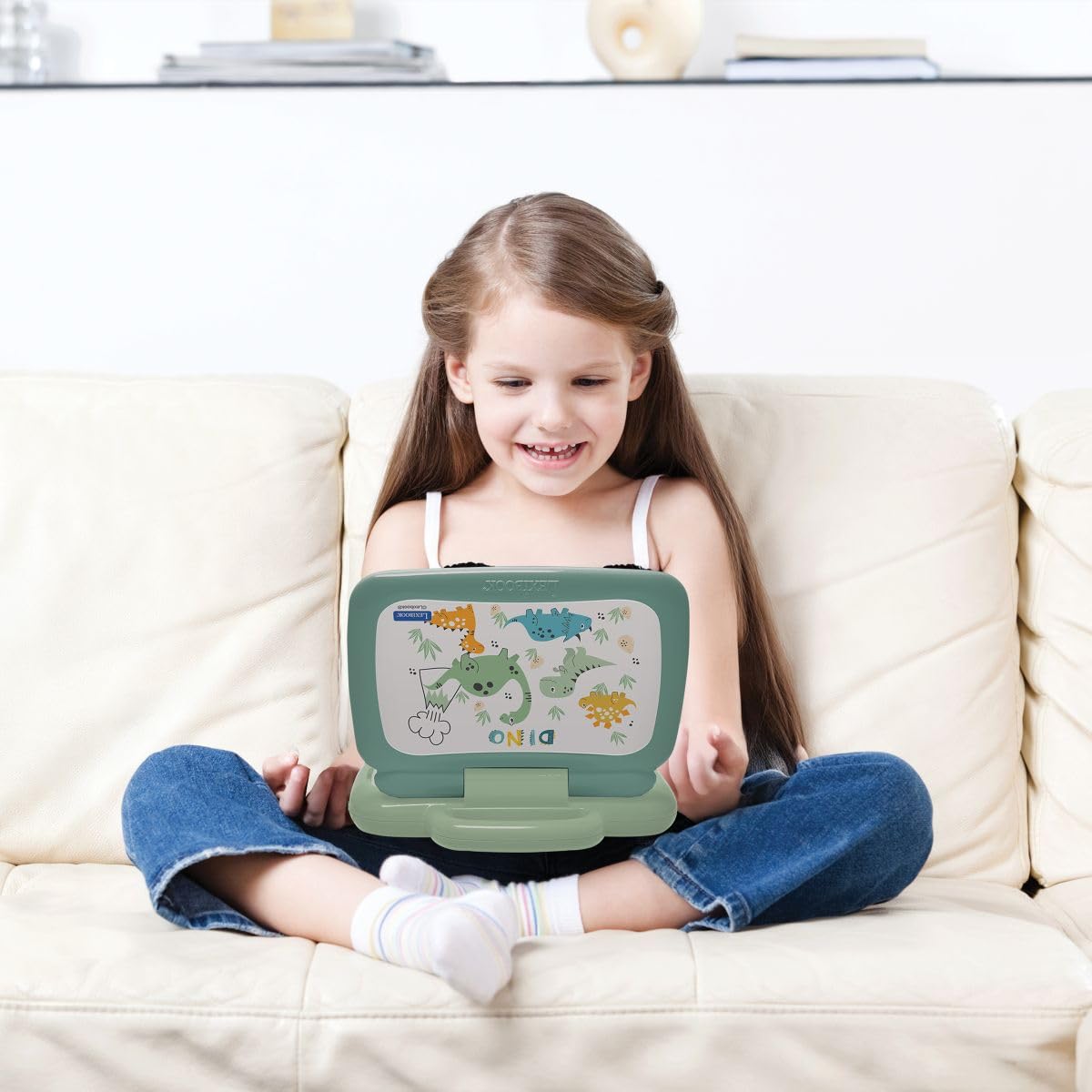 Lexibook, Computer portatile educativo bilingue Inglese/Francese Dinosauro, 40 attività educative, JC398DINOi1LXB