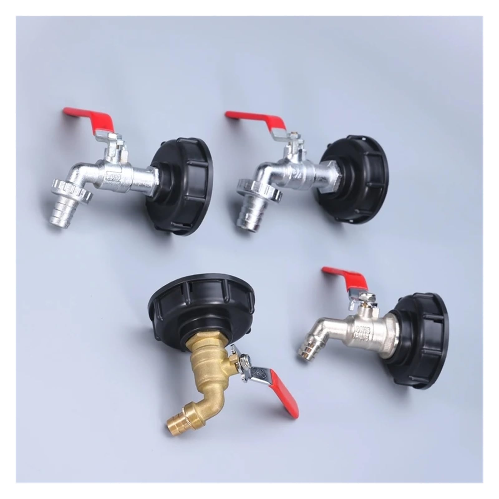 Adapter do kranu do zbiornika IBC, grube złącze gwintowane 1/2" 3/4" części zamienne do metalowego i mosiężnego kranu (żółty)