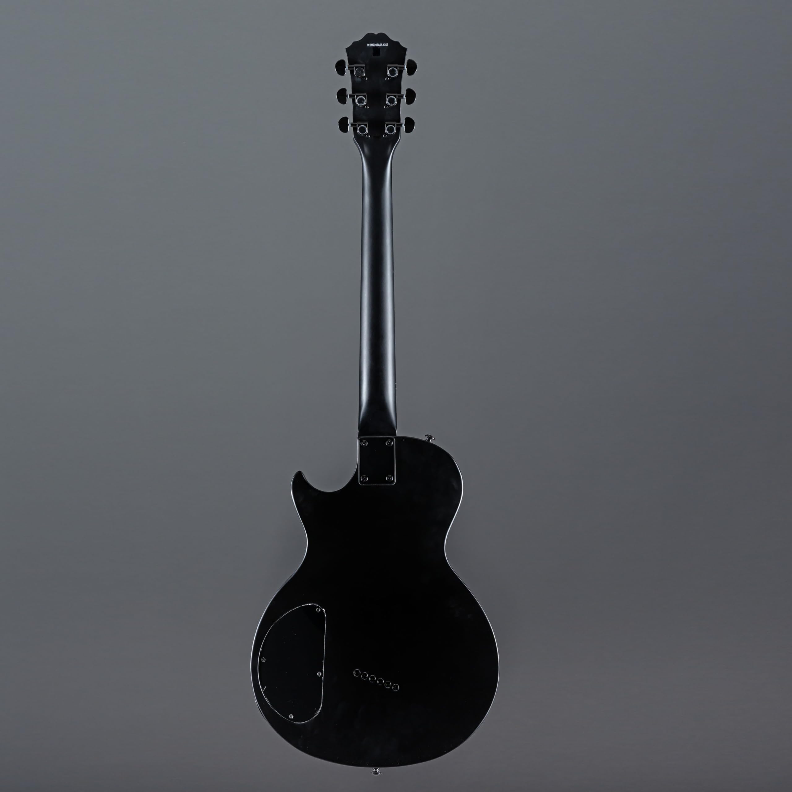 J & D M8B E-Gitarre, Single Cut, Mattschwarz, Humbucker Tonabnehmer, Tune-o-Matic Brücke, 22 Bünde