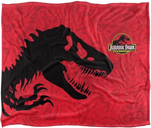 Miniatura 2 de Jurassic Park - Manta con licencia oficial del 25 aniversario de tacto sedoso, súper suave, 50 x 60 pulgadas