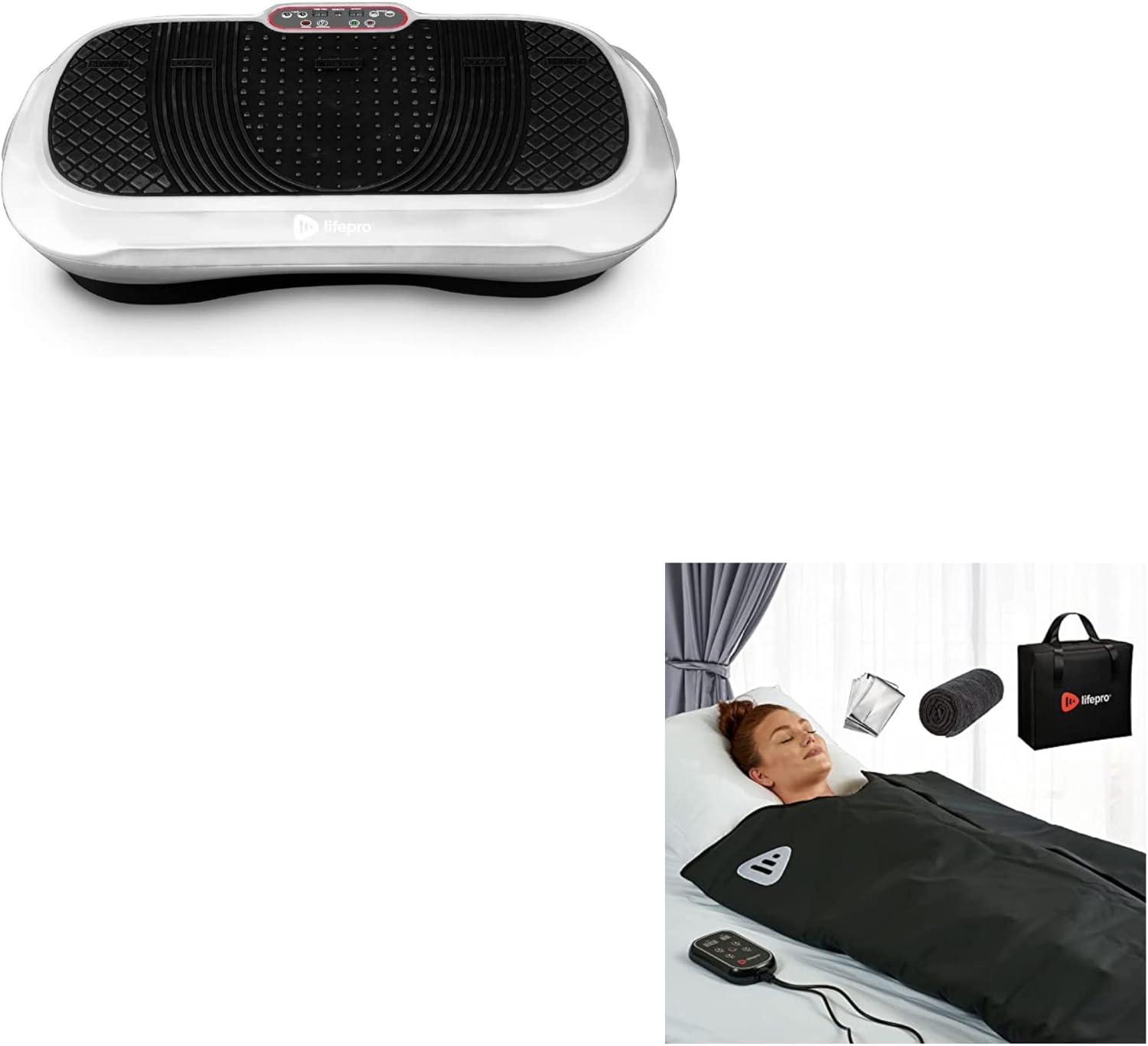 LifePro Waver Vibration Plate Exercise Machine & Far Infrared Sauna Blanket Bundle