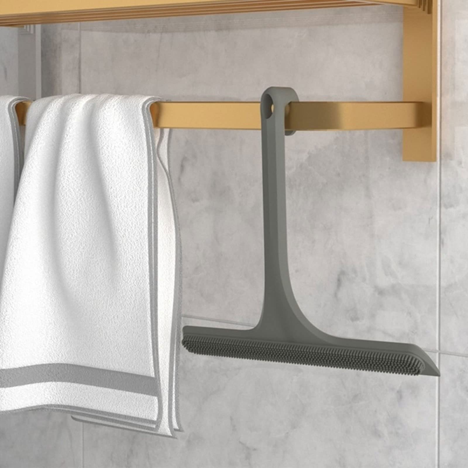 Rasquetas para Ducha, Escobilla de Goma Gris Doble Cara Silicona for Limpieza Ventanas Coche, baño y Ducha