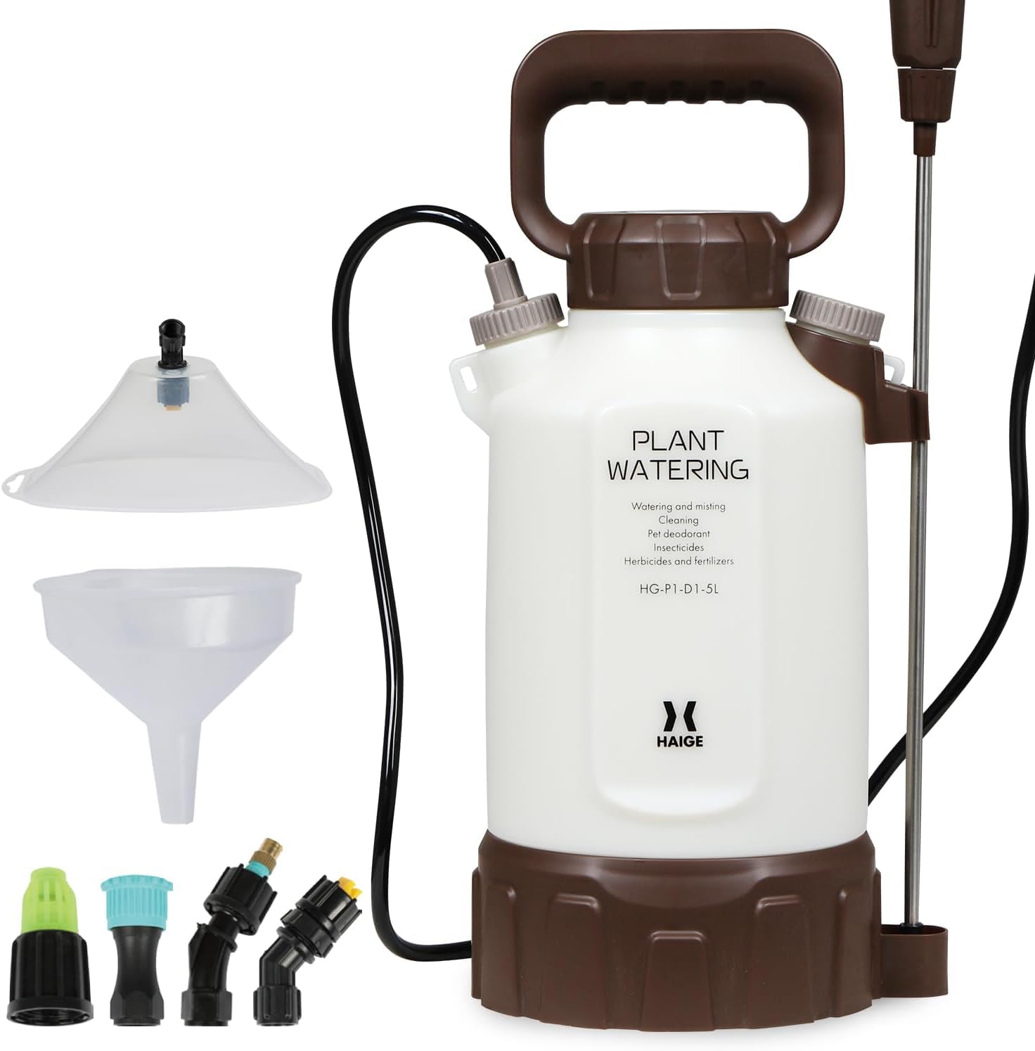 HAIGE(ハイガー) 電動 噴霧器 充電式 5L 小型 軽量 ノズル付 日本語…