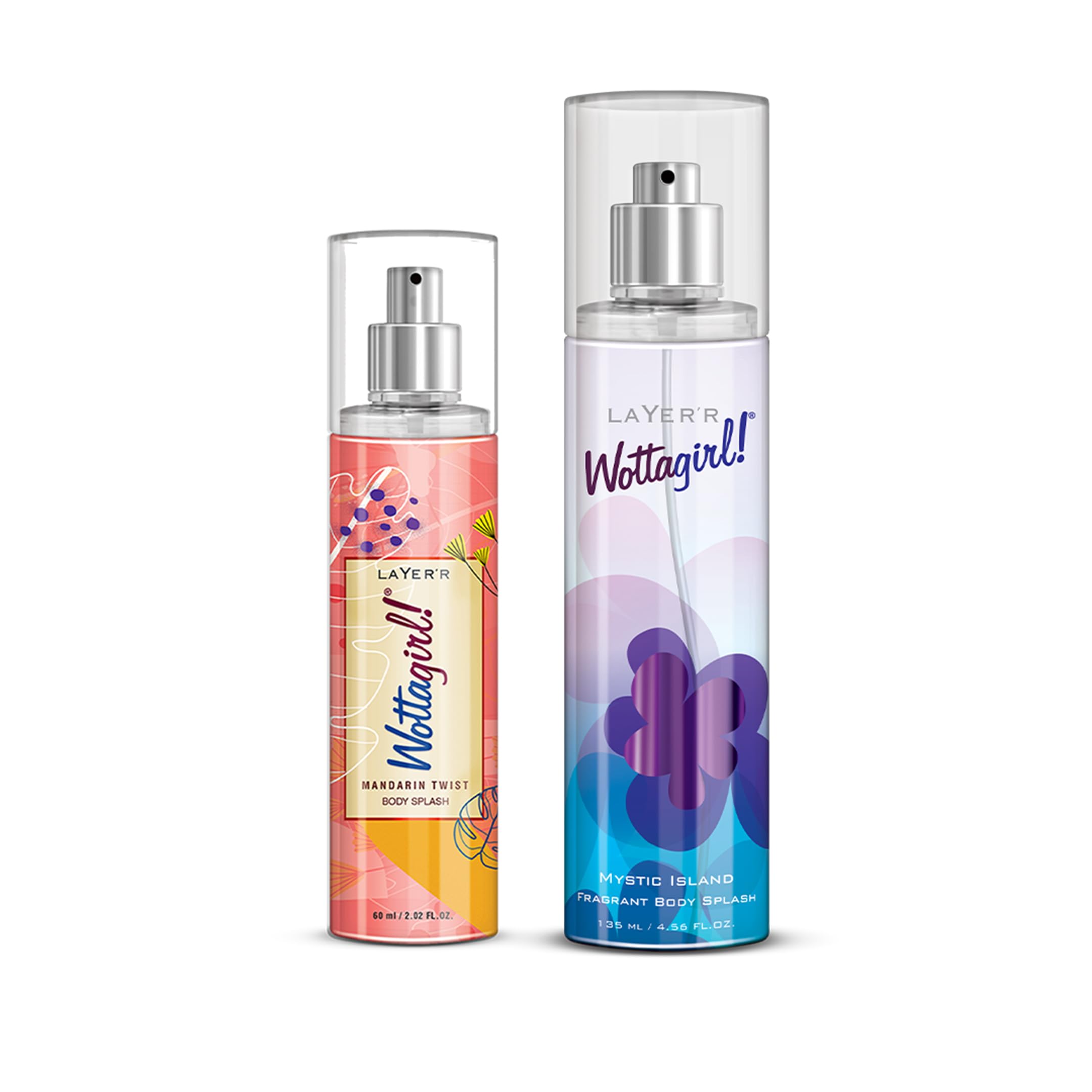 Layer'r Wottagirl Body Splash Mystic Island 135Ml With Layer'R Wottagirl Mandarin Twist 60Ml, Spray,Women-picture-37