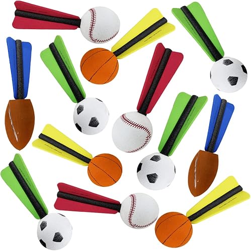 ArtCreativity Pelotas deportivas de jet de 6 pulgadas, divertidos juguetes de bolas voladoras, juego de 12, espuma suave y segura, actividad fresca