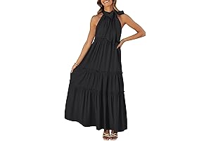 Womens Summer Boho Halter Maxi Dresses: Stylish and Flowing for Every Occasion