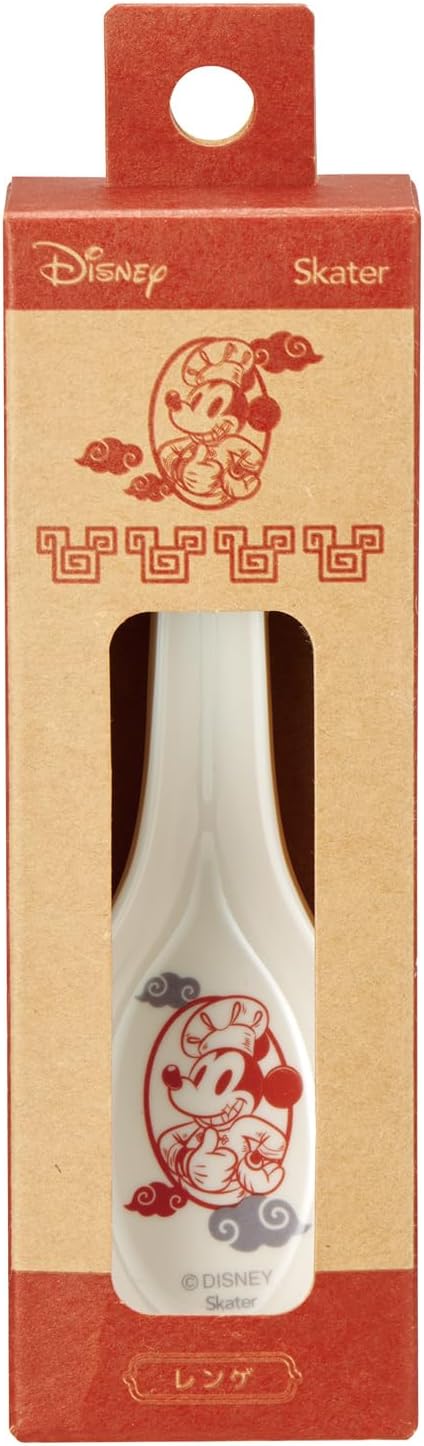 Skater LMCH1-A Melamine Astragalus Spoon, Chinese Town, Dishwasher Safe, Disney Mickey Mouse