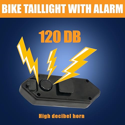 Miniatura 6 de Luz trasera de bicicleta con señales de giro, luz trasera de bicicleta con alarma, luces traseras de advertencia impermeables para conducción