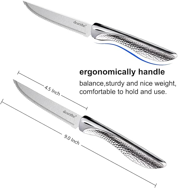 Steak Knives Set of 12 Serrated, 4.5 In