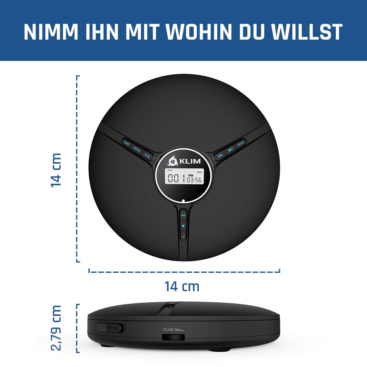 Amazon.com: KLIM Discman Portable CD Player with a Built-in