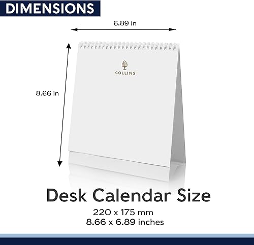 Miniatura 3 de Collins Essential Calendario de escritorio 2024  Pequeño y lindo calendario mensual 2024  Planificador de escritorio de 12 meses encuadernado con