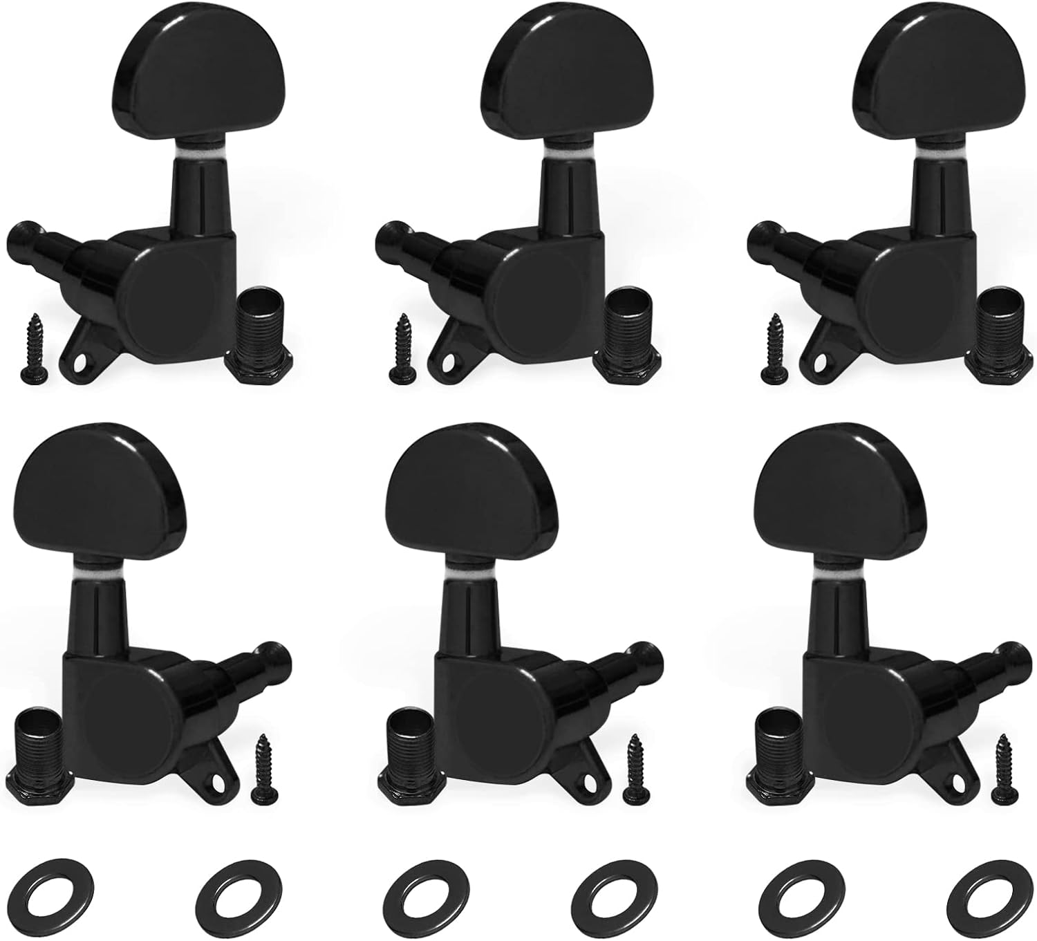 SAPHUE 6 Pieces 3L3R Guitar tuner pegs,Guitar Sealed Fan