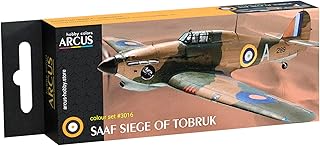 Arcus 3016 Enamel paints set SAAF Siege of Tobruk 6 colors in set 10ml