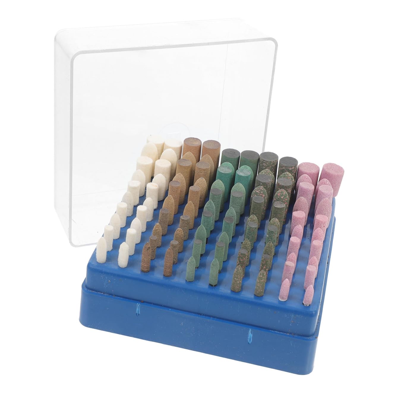 Juego de Brocas de Pulido para Amoladora Eléctrica, 100 Piezas | Lana, Goma, Cuero y Acero, 3, 0mm de Vástago, Mezcla Compacta para Talleres y Hogares