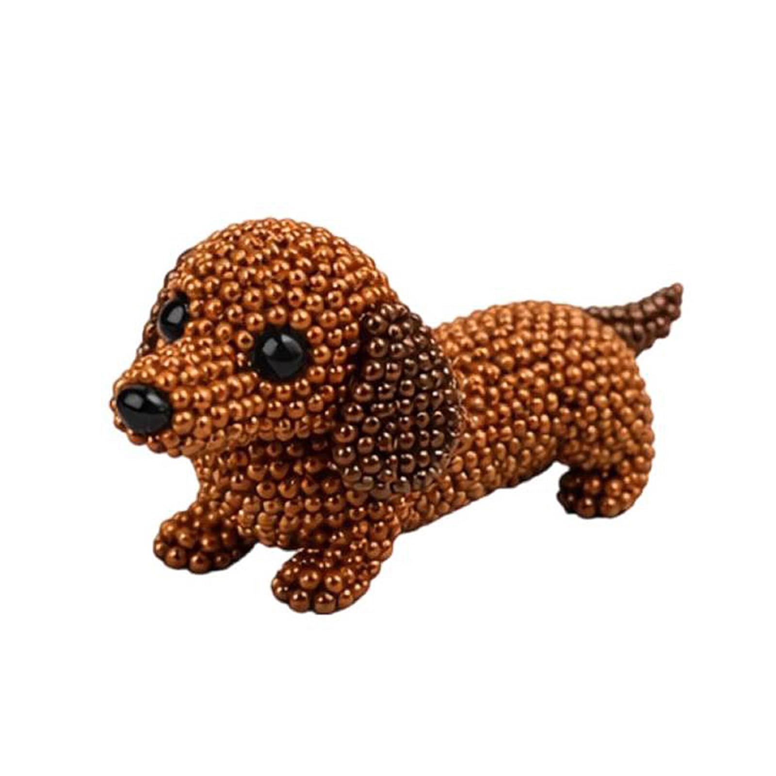 DIY Animal Beading Kit, 3D Cute Animals Beadwork Crafts Set with Colorful Beads & Step‑by‑Step Guide, Handmade Jewelry Art Kit for Adults Teens Gift & Home Decor DIY Projects -Dachshund