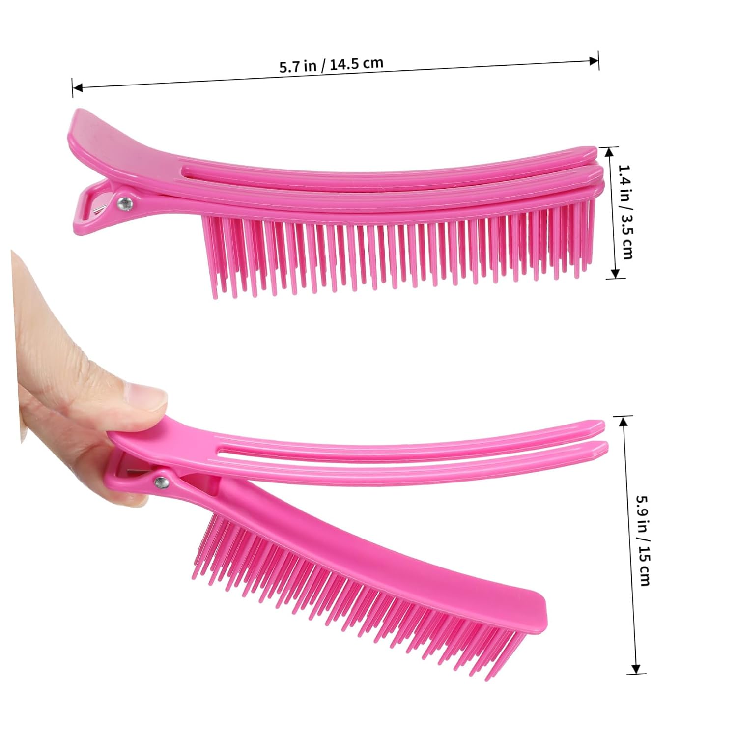 Hair Styling Tools 2pcs Hair Clips for Styling Sectioning, Hairdressing Clips Salon Cutting Dying Hair Clips Hair Layering Clip for Women Girls, Large Size, Billed