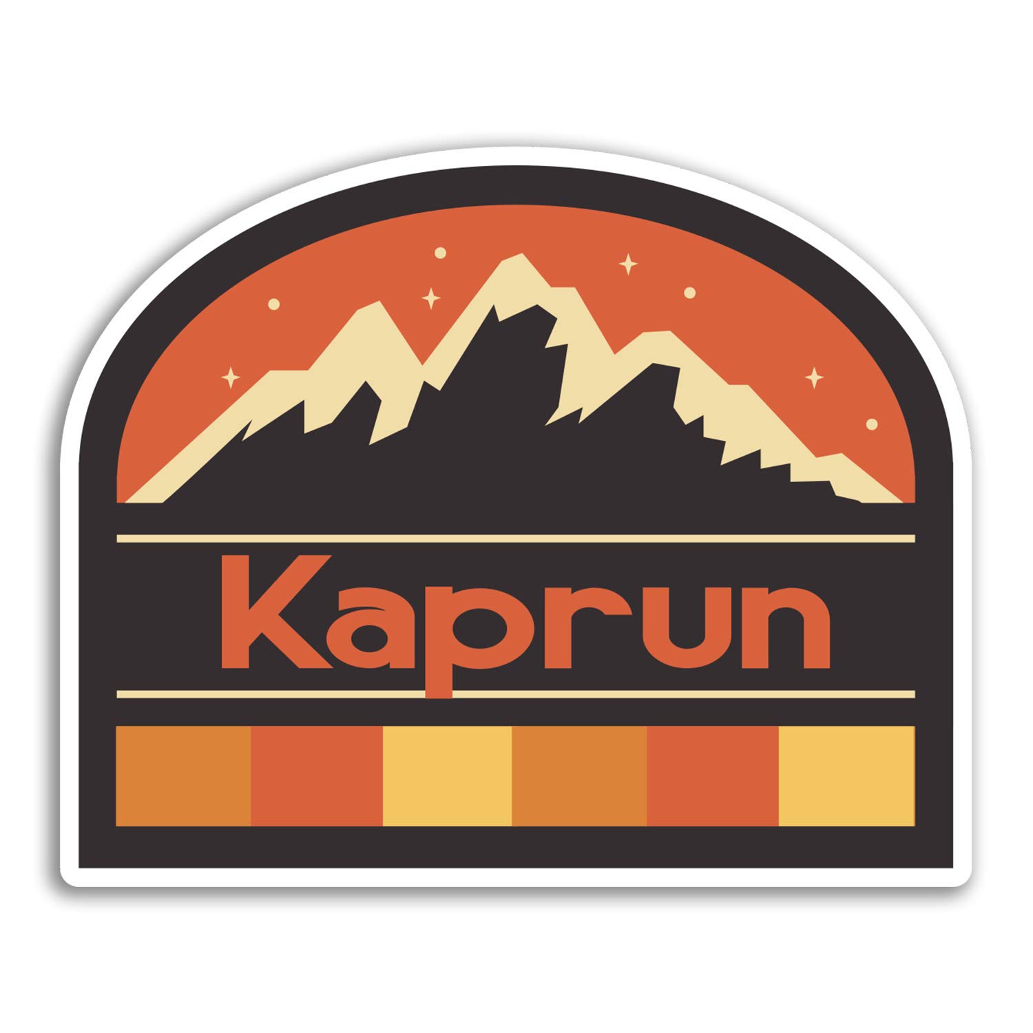 Destination Vinyl Ltd Multi 2 X 10Cm Kaprun Austria Vinyl Stickers - Travel Sticker Laptop Luggage #33156 (10Cm Wide)
