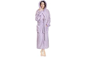 PAVILIA Women's Hooded Lavender Robe: Luxurious Comfort at its Finest