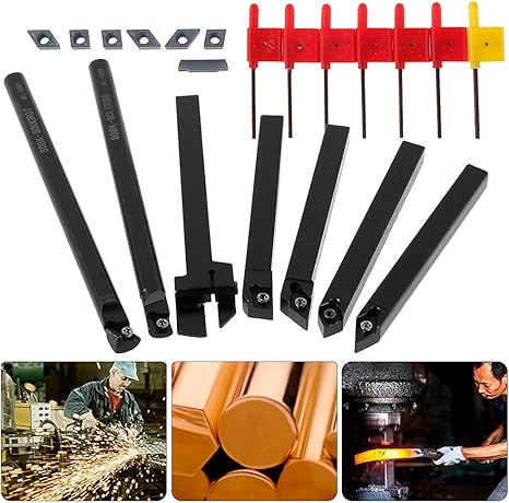 Amazon 旋盤 バイト 21pcs 8mm 超硬旋盤用ツール 小型 自作旋盤 旋削工具 旋盤工具 切削バイト 精密 耐摩耗性 小型旋盤用バイト 卓上旋盤 切削 旋盤用チップ 自作旋盤 8mm 旋盤