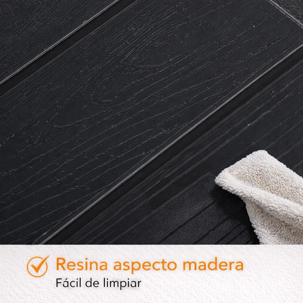 Baúl exterior almacenaje de resina impermeable multiusos 410L | Arcón de jardín resistente a la intemperie | Almacenamiento de cojines, herramientas o juguetes | Cofre organizador con tapa y asas — view 8