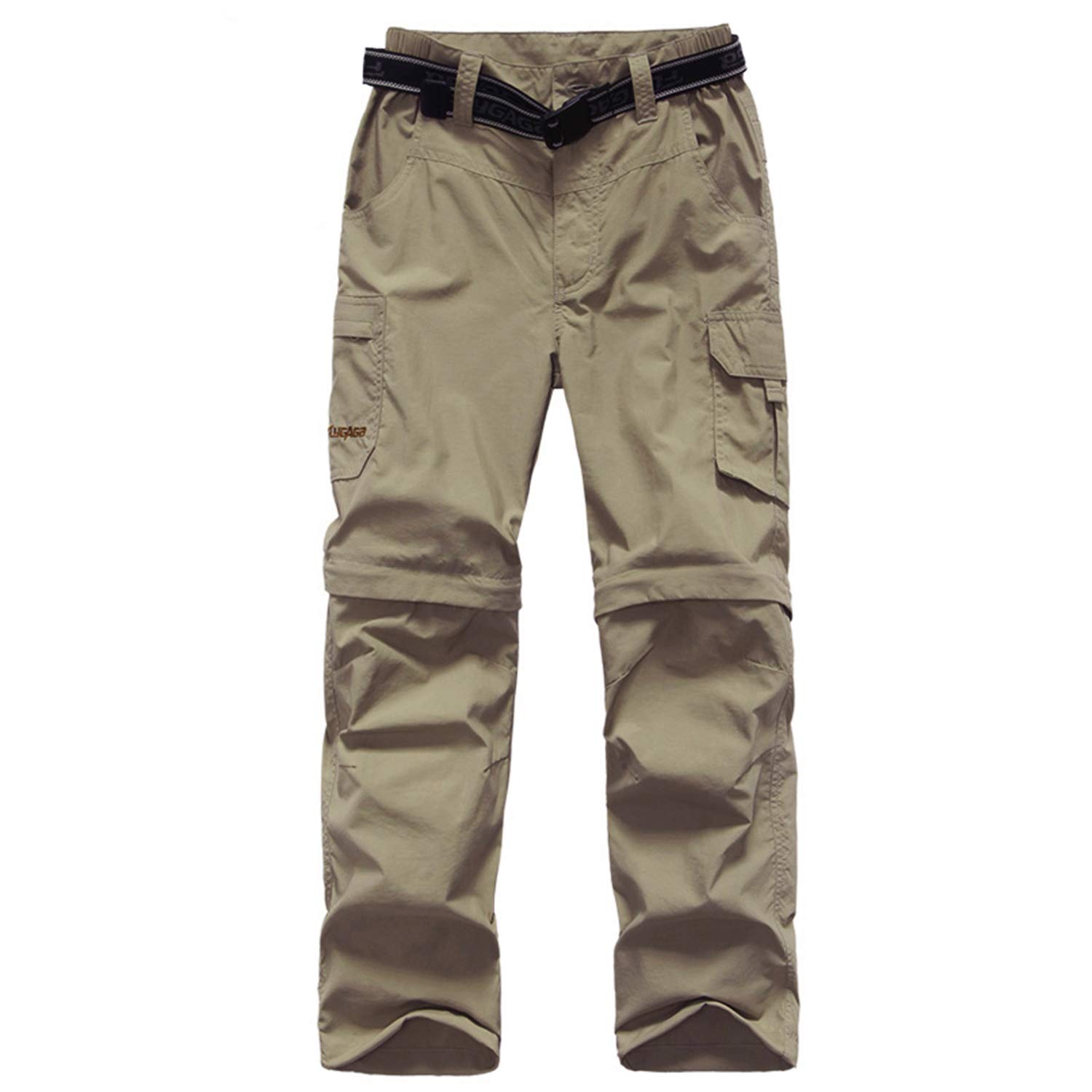 FLYGAGA Pantalon d'extérieur pour Enfants, Pantalon de Randonnée, Pantalon Cargo pour Enfants, Convertible d'escalade de Randonnée Imperméable à Séchage Rapide pour Garçon