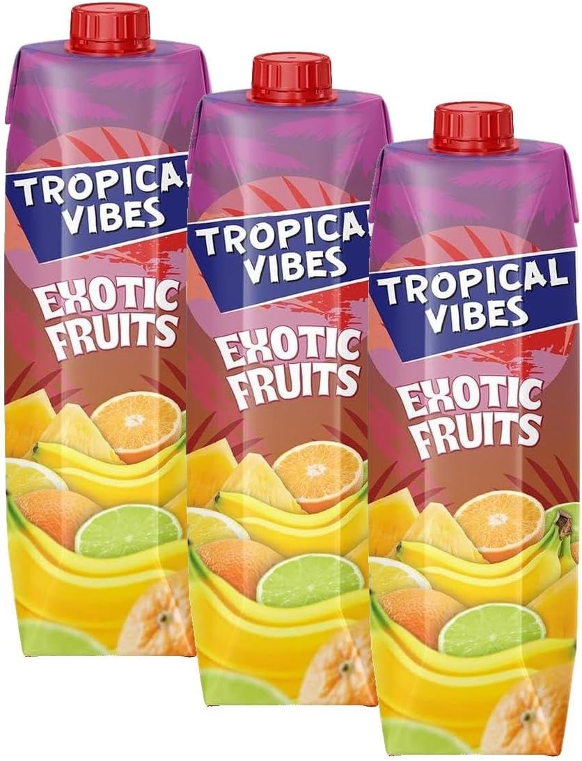 Tropical Vibes Exotic Fruits Tetra Pack, 1 l (Pack of 3)