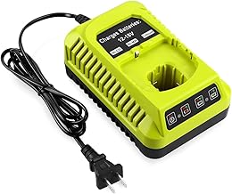 Powilling 18 Volt P117 Rapid Charger Replace for Ryobi 18V Battery Li-ion & Ni-cad Ni-Mh Battery P102 P108 P189 P197 P103 P105 P107 P190