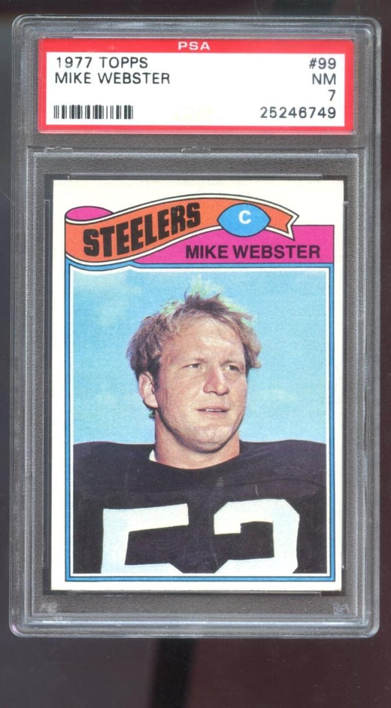 1977 Topps #99 Mike Webster ROOKIE RC PSA 7 Graded Football Card NFL Steelers